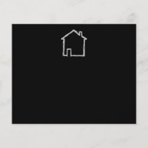 Haus-Skizze. Grau und Schwarzes Vollfarbige Flyer