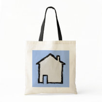 Haus-Skizze. Schwarzes und Blau