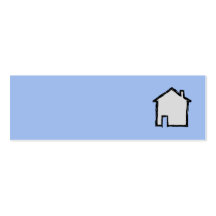 Haus-Skizze. Schwarzes und Blau Visitenkarte