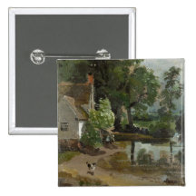 Haus Willy Lotts, nahe Flatford Mühle, c.1811 (oi Anstecknadelbutton