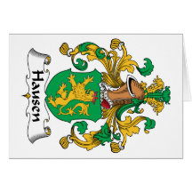 Hausen Family Crest Greeting Card