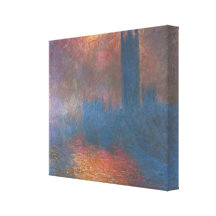 Häuser des Parlaments, London durch Claude Monet Gespannter Galerie Druck