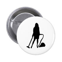 Hausfrau - Staubsauger - Reinigung Anstecknadelbutton