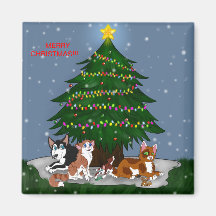 HAUSTIER-WEIHNACHTEN KÜHLSCHRANKMAGNETE
