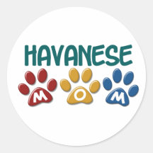 HAVANESE Mamma-Tatzen-Druck 1 Sticker
