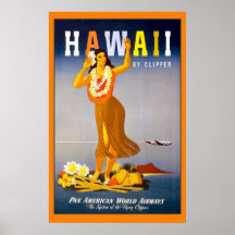Hawaii durch Scherer-Vintages Reise-Plakat