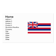 Hawaii-Flagge Visitenkarte