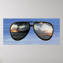 Hawaii-Sonnenuntergang-Sonnenbrille Posterdrucke