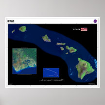 Hawaii vom Raum-Plakat
