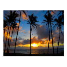Hawaiischer Sonnenaufgang Postkarten