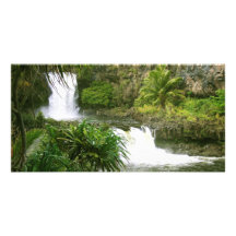 Hawaiischer Wasserfall 2 abgestuft Photokarte