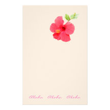 Hawaiisches Art-Hibiskus-Briefpapier Besonders anf Bedrucktes Papier