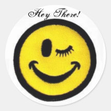 He dort! runde sticker