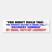 HE OBAMA!  DIESES IST NICHT FÜHRUNG! NICHT EINMAL  AUTOSTICKER