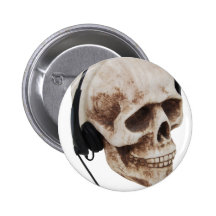 HeadphoneSkull042109 Anstecknadelbuttons