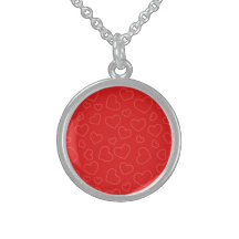 Heart Background Pattern Pendant