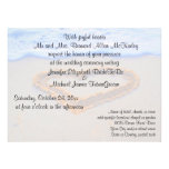 Heart in  Sand Beach Wedding einladungen