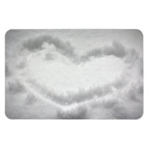 Heart-in-snow1654.jpg-SCHNEE-WINTER-HERZ-FORM OUTL Recchteckiger Magnet