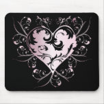 Heart light pink mousepad