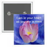 Heart to heart lotus flower pins
