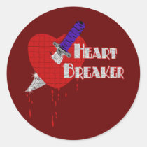 Heartbreakerdolch in der Herzgraphik aufkleber