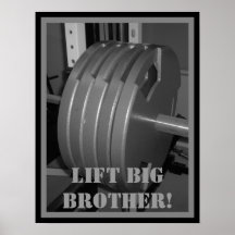 HEBEN SIE GROSSEN BRUDER AN! Weightlifting-Plakat