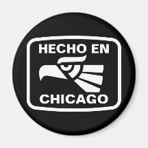 Hecho en Chicago personalizado Gewohnheit personal Kühlschrankmagnete