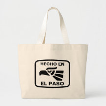 Hecho en El Paso personalizado Gewohnheit personal Leinentasche