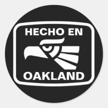 Hecho en Oakland personalizado Gewohnheit personal Aufkleber