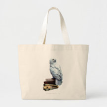 Hedwig auf Büchern Leinentaschen