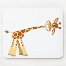 Hee Hee Hee!! Cartoongiraffe mousepad