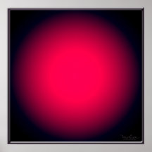 Heftiger roter Ball Plakatdruck