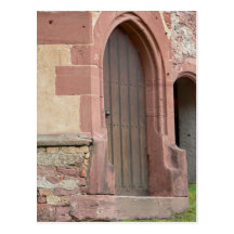 Heidelberg-Schloss-Tür-Postkarte
