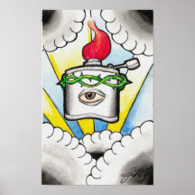 "Heilige Flasche " Poster