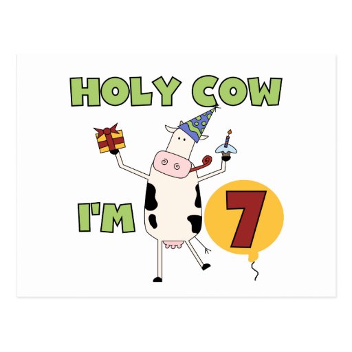 Heilige Kuh bin ich 7 Geburtstags-T-Shirts und Ges Postkarte