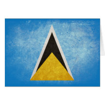Heilige Lucia-Flagge Karte