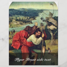 Heiliger Christophorus. Durch Hieronymus Bosch (be Flyerdruck