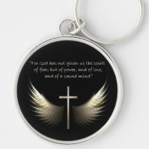 Heiliger Geist Flügel mit Kreuz-und Schrifts-Vers Schlüsselband