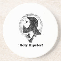 Heiliger Hipster Bierdeckel