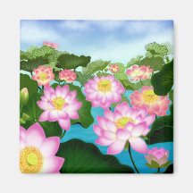Heiliger Lotos-Blumen Magnete