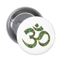 Heiliges OM (AUM -ICH BIN) - Spirituelles Symbol Buttons