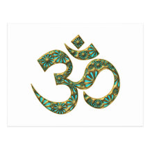 Heiliges OM (AUM -ICH BIN) - Spirituelles Symbol Postkarte