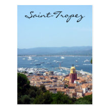 Heiliges-tropez Ansicht oben Postkarte
