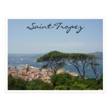 Heiliges tropez Baumansicht Postkarte