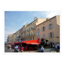 Heiliges tropez Ufergegend Postkarte