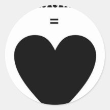 Heirat = Liebe Runder Aufkleber