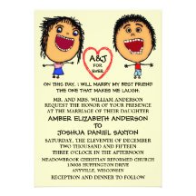 Heiraten Sie meinen bester Freund-Leute-Cartoon Individuelle Ankündigungen