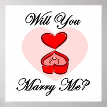 heiraten Sie mich Plakat