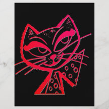 Heiße Boo-Boo-Miezekatze Bedruckte Flyer