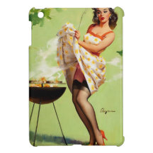 Heiße Grill-Zeit - Retro Pin herauf Mädchen